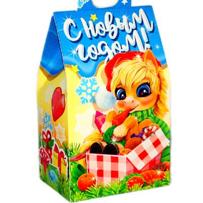 Сладкий подарок на Новый Год в картонной упаковке весом 150 грамм 