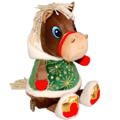 Детский новогодний подарок в мягкой игрушке весом 800 грамм