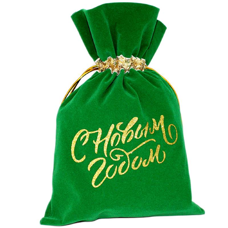 Сладкий подарок на Новый Год в мешочке весом 1000 грамм