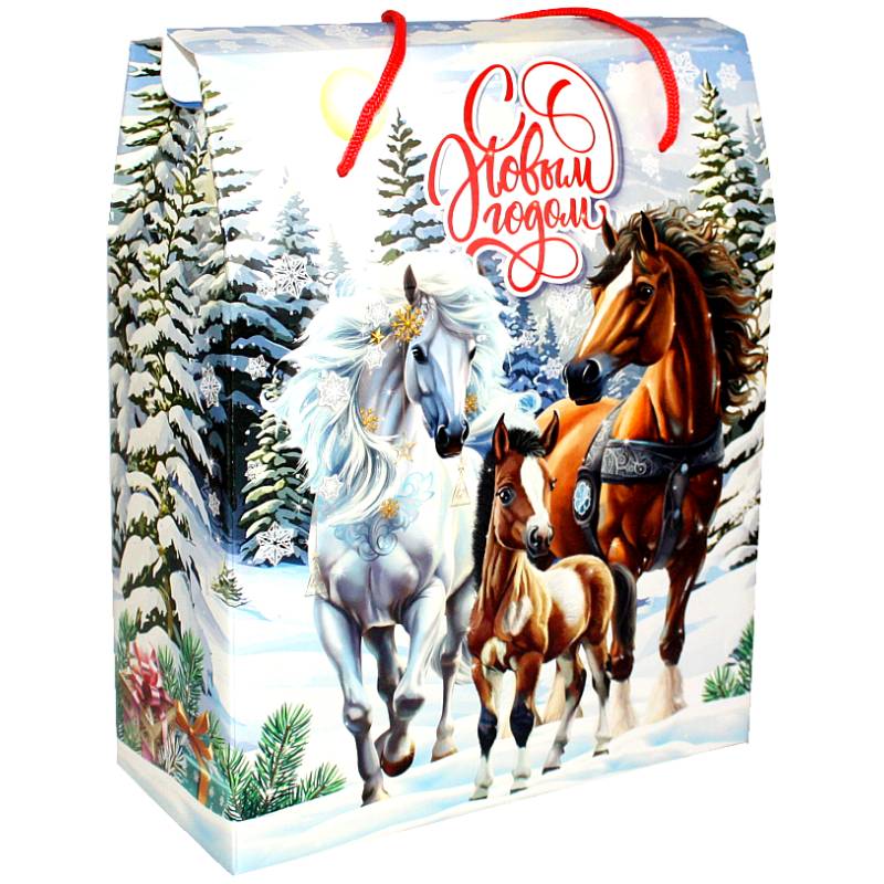 Сладкий подарок на Новый Год в картонной упаковке весом 1850 грамм