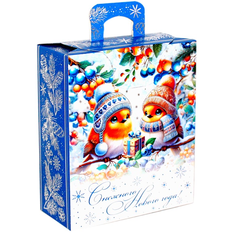 Детский подарок на Новый Год в картонной упаковке весом 800 грамм